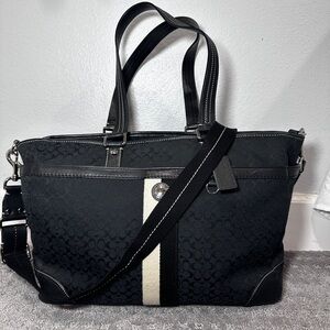 Coach Black and Cream Laptop Bag